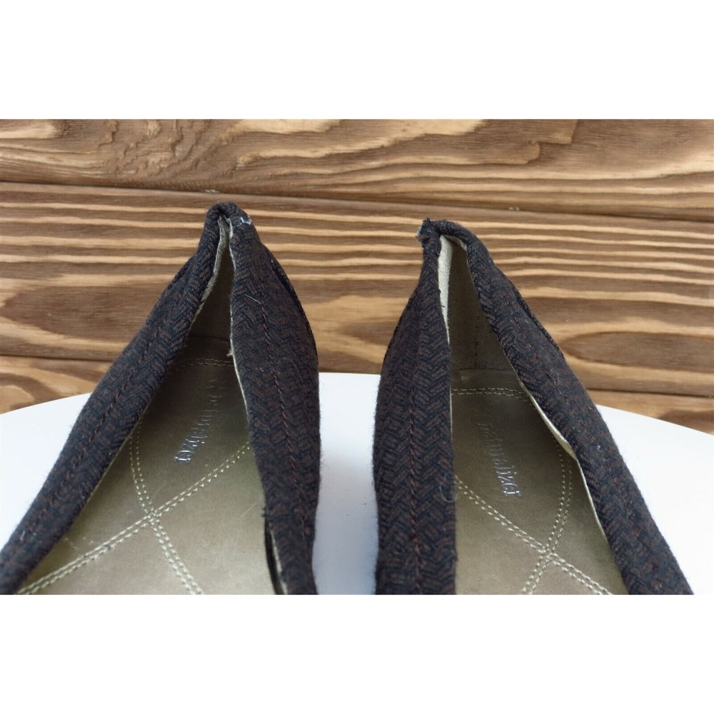 Naturalizer Size 9.5 M Brown Smoking‎ Flats Shoes Fabric Women Hasten - Picture 3 of 7